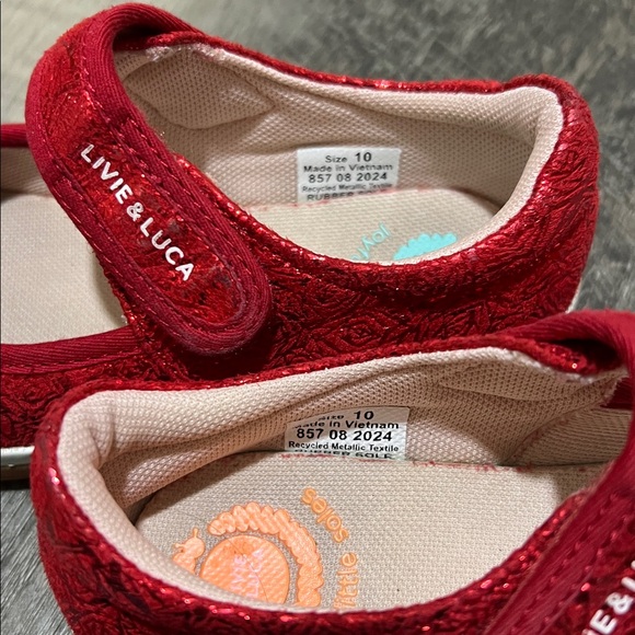 Livie & Luca Metallic Red Mary Jane size 10 - Picture 10 of 11